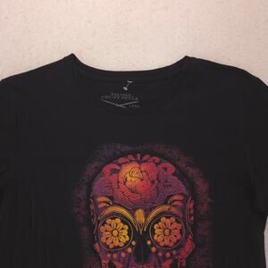 Grunt Style Graphic Short Sleeve Crew Neck Casual T Shirt Womens Size 2XL Black